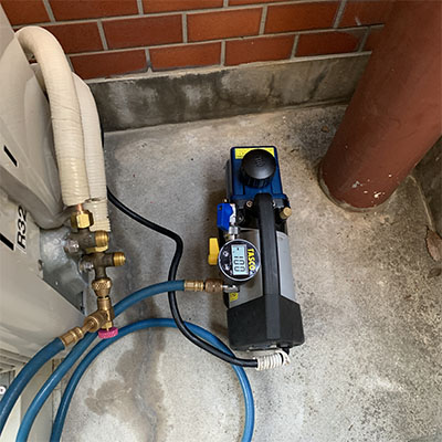 エアコン取り付け時の真空引き作業